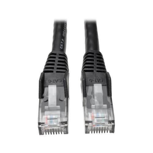 Bild von Eaton Tripp Lite Series Cat6 Gigabit Snagless Molded (UTP) Ethernet Kabel (RJ45 Stecker/Stecker), Schwarz, 50 ft. (15.24