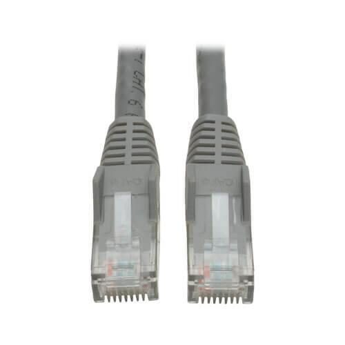 Bild von Eaton Tripp Lite Series Cat6 Gigabit Snagless Molded (UTP) Ethernet Kabel (RJ45 Stecker/Stecker), PoE, Gray, 15 ft. (4.5
