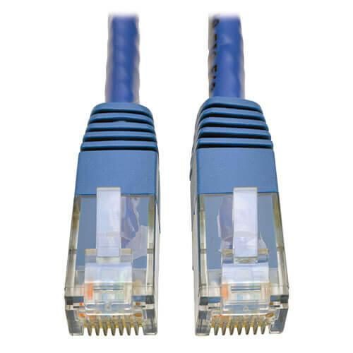 Bild von Eaton Tripp Lite Series Cat6 Gigabit Molded (UTP) Ethernet Kabel (RJ45 Stecker/Stecker), Blau, 1 ft. (0.31 m)