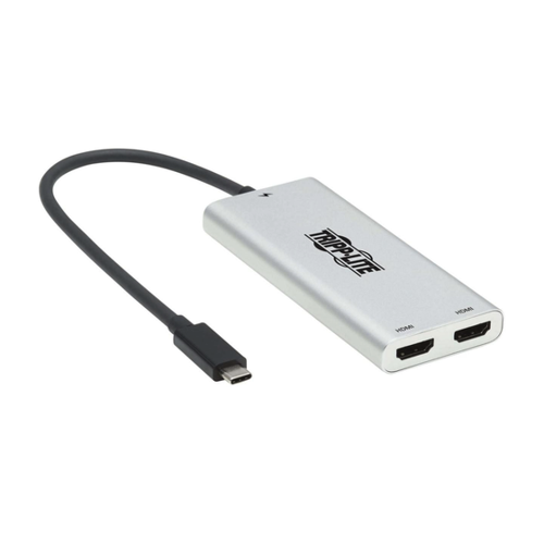 Bild von Eaton Tripp Lite Series Dual-Monizur Thunderbolt 3 zu HDMI Adapter (M/2xF) - 4K 60 Hz, 4:4:4, Silver