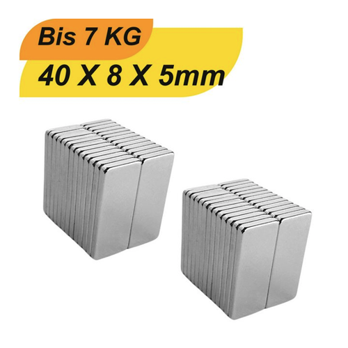 Bild von Hochleistungs-Neodym-Magnete 40x8x5mm – Supermagnete für vielfältige Anwendungen