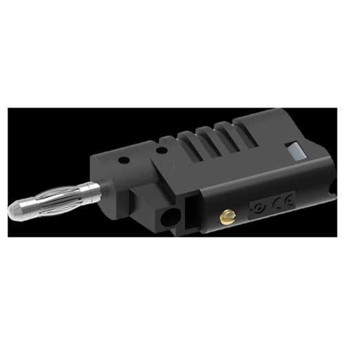 Bild von PJP 1080-SW - Bananenstecker, 4mm, stapelbar, schwarz