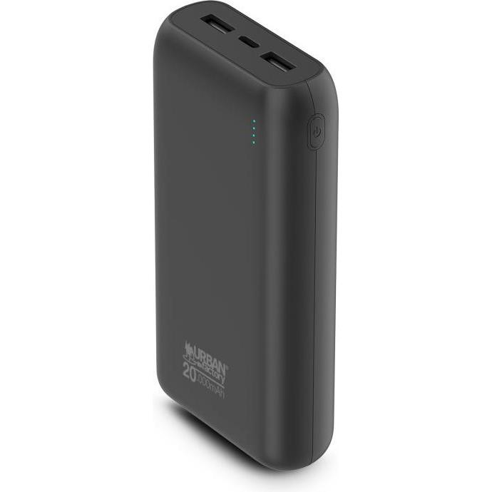 Bild von Urban Factory capacité de 20 000 mAh - 2 X USB-A 2.1A (20000 mAh), Powerbank, Schwarz
