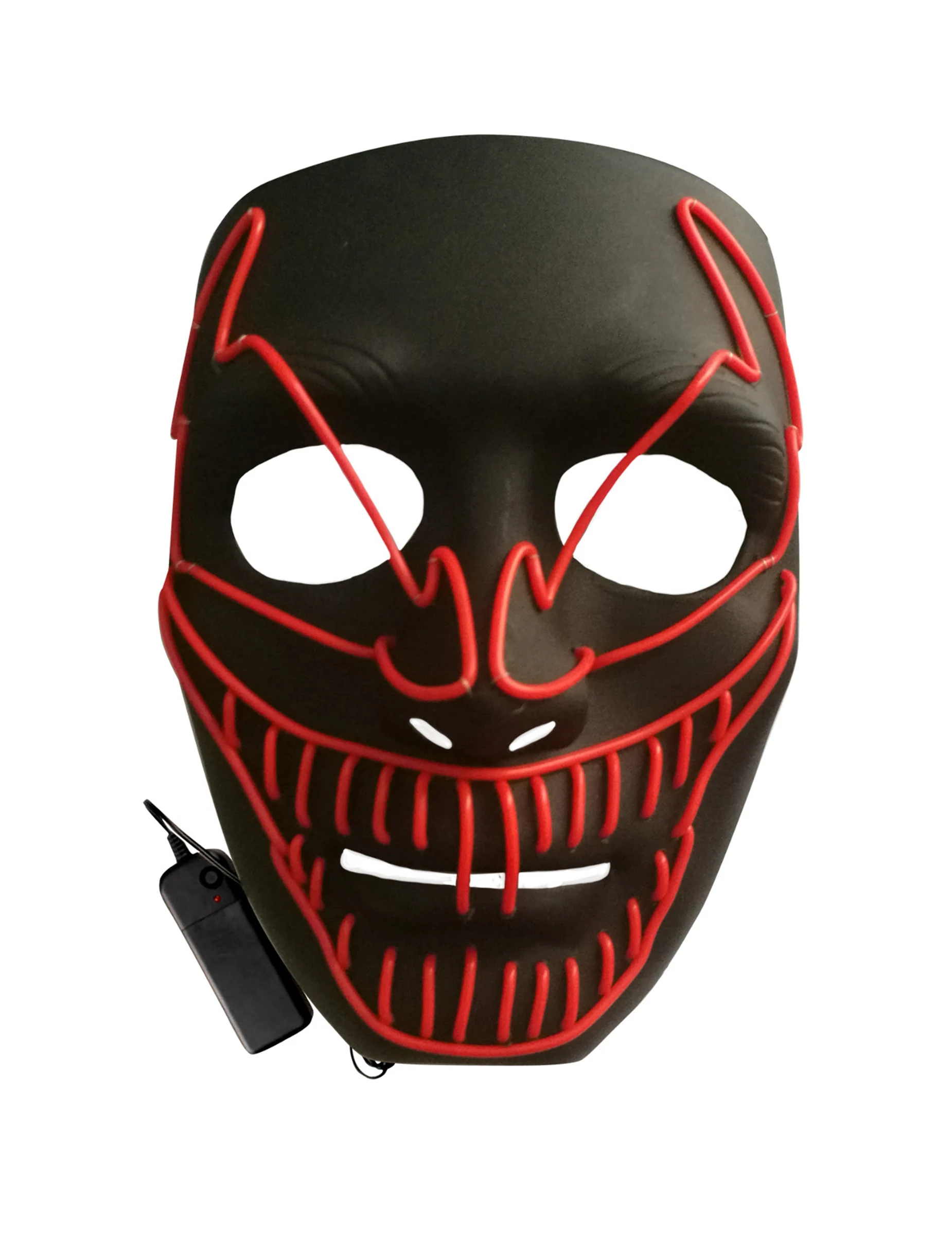Bild von Filmmonster-Leuchtmaske Halloween-Maske schwarz-rot