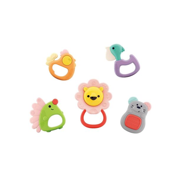 Bild von Moni Beißring Beißring-Set Wald 5-tlg. E318A, verschiedene Tierformen Greifling ab 3 Monate