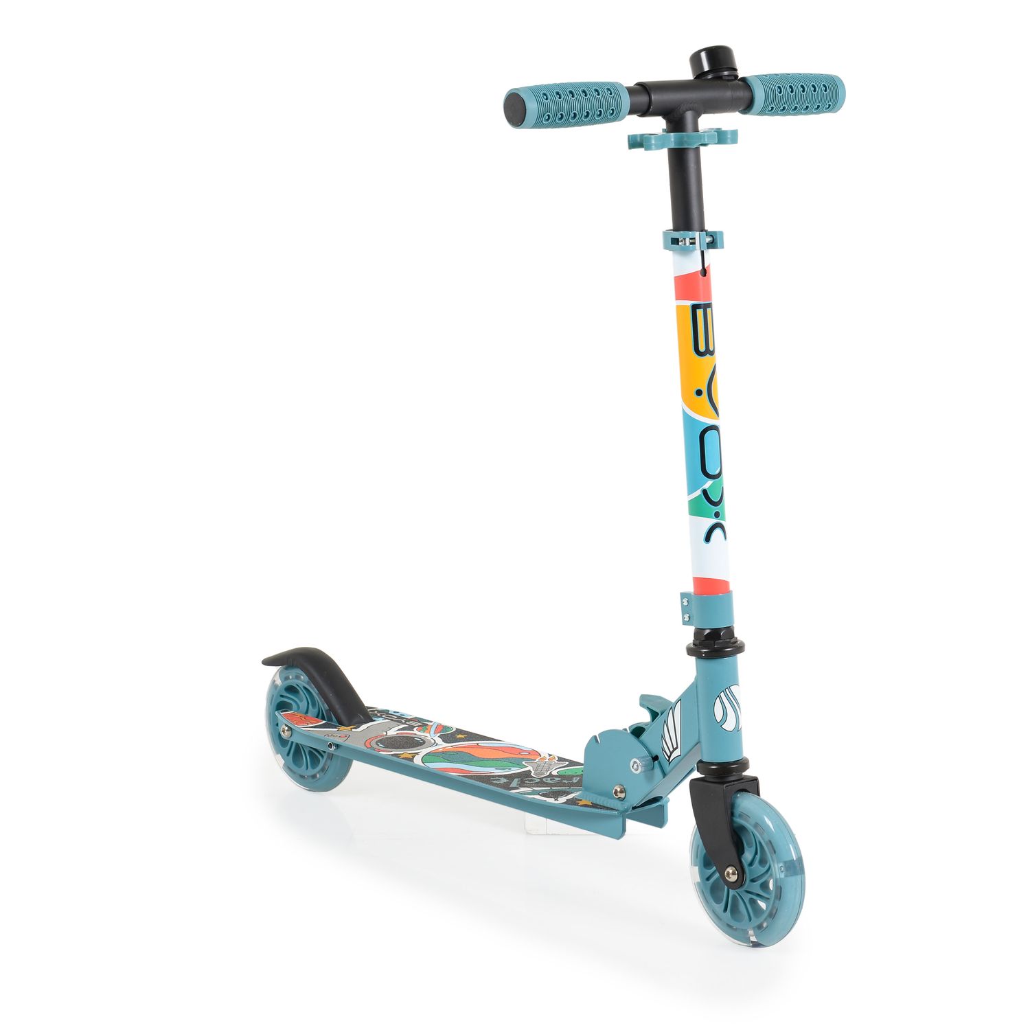 Bild von Byox Cityroller Kinderroller Miracle faltbar, LED-PU-Räder ABEC-7 Klingel Höhe einstellbar