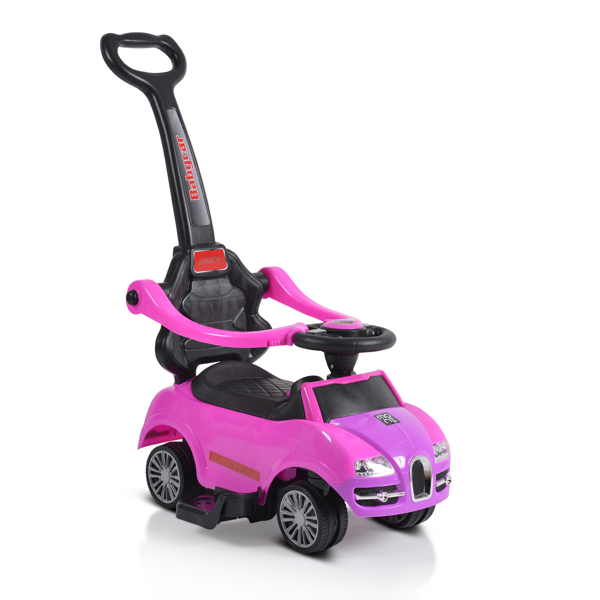 Bild von Moni Rutschauto 2 in 1 Rider 208, Rutscher mit Griff, Lehne, Bügel, Fußstütze, Farben:pink