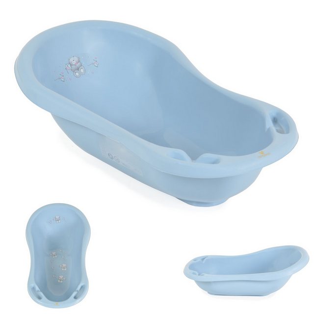 Bild von Cangaroo Babybadewanne Baby Badewanne Basic 80 cm, rutschfest, anatomische Form, Ablagefächer