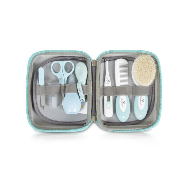 Bild von Cangaroo Baby-Nagelschere Babypflegeset M1419 Reiseetui, 9-tlg Nasensauger Nagelschere Thermometer
