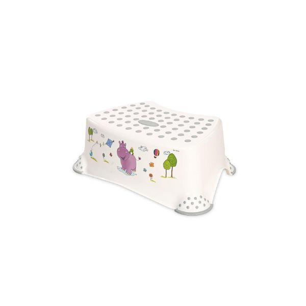 Bild von Lorelli einstufiger Kinder Badhocker Hippo, Tritthocker rutschfest, Gummi-Noppen, Farben:grau