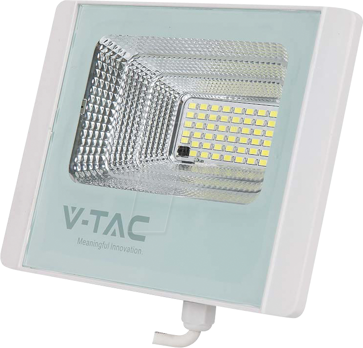 Bild von V-TAC, Gartenbeleuchtung, Solar LED-Fluter VT-25W, 12 W, 6400 K, mit Panel + Fernbedienung