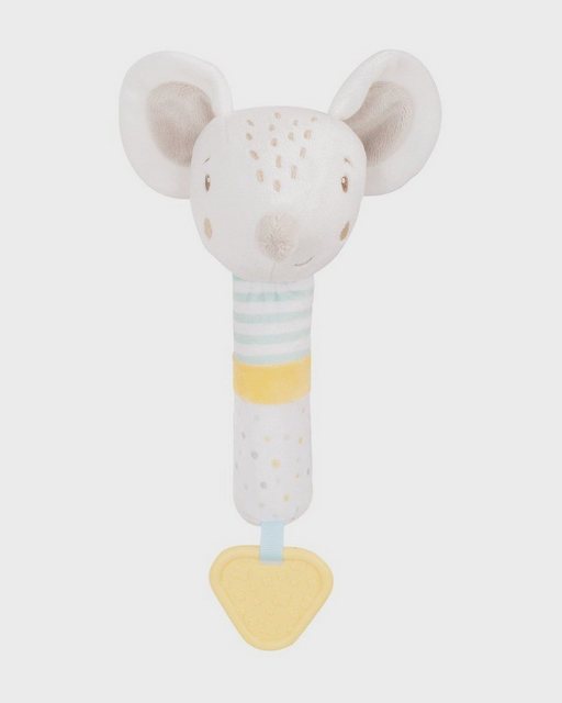 Bild von Kikkaboo Baby Stofftier mit Rassel, Beißring 27 cm für zuhause und unterwegs, Farbe:beige/gelb
