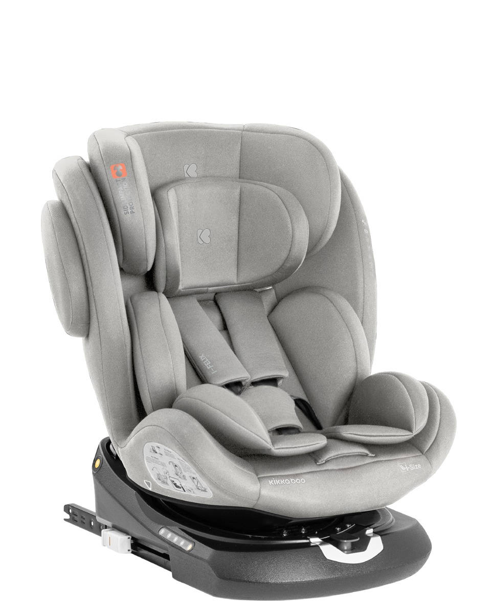 Bild von Kikkaboo Kindersitz i-Felix i-Size (40-150cm) Isofix Top Tether 360 Grad Drehung hellgrau