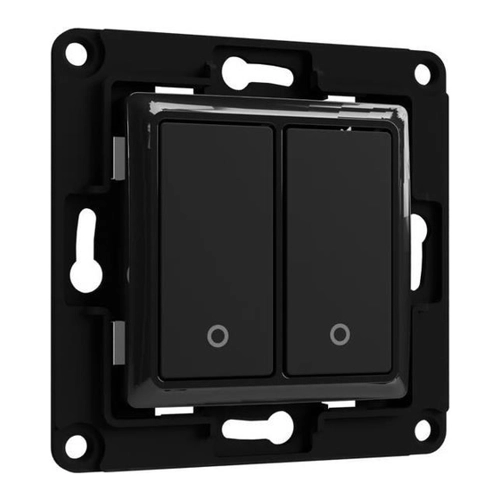 Bild von SHELLY Wandtaster Wall Switch 2, schwarz, 2-fach