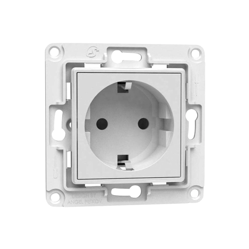 Bild von SHELLY Schutzkontakt-Steckdose Wall Socket EU, ohne Rahmen, weiß