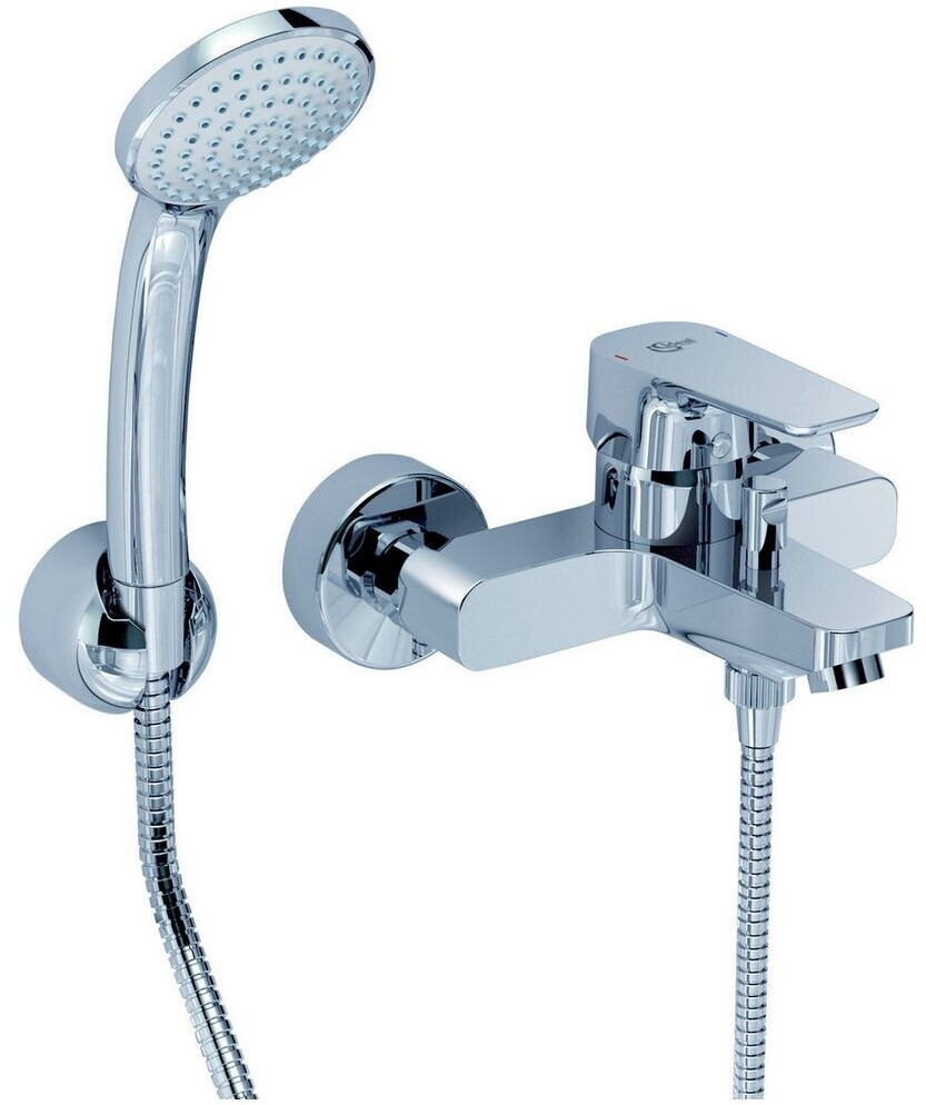 Bild von Ideal Standard Badearmatur Aufputz Ceraplan III, mit Brause-Set, Ausladung 164-169mm, Chrom, B0719A B0719AA