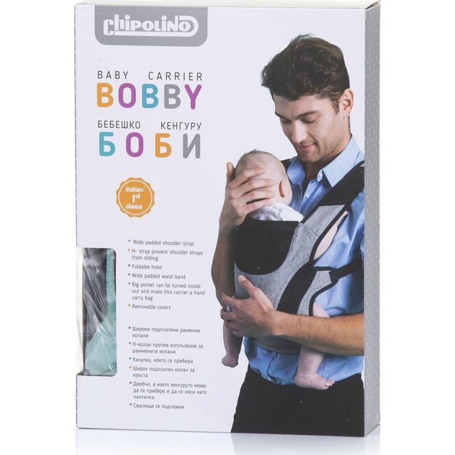 Bild von Chipolino Babytrage Bobby 4 in 1, Bauch- und Rückentrage, ab 4 bis 24 Monate, Farbe:schwarz