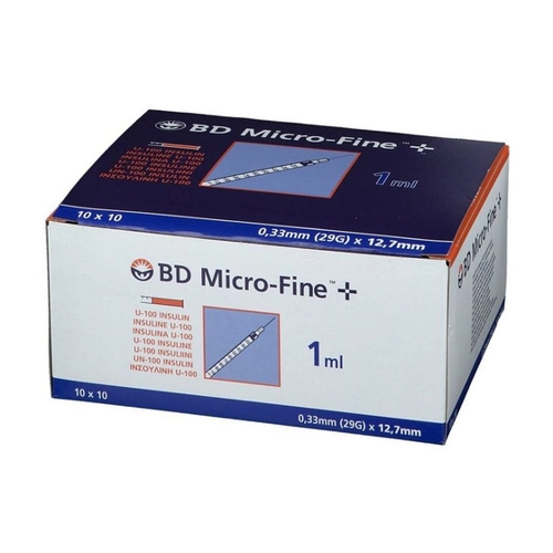 Bild von Bd Micro-Fine + U 100 Insulinspritze 12,7 mm - Präzise Applikation für Diabetiker