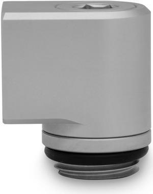 Bild von EKWB EK-Torque Micro Adapter 90 Grad G1/4 Zoll AG auf G1/4 Zoll IG - drehbar, Satin Titan, Wasserkühlung Anschluss, Silber