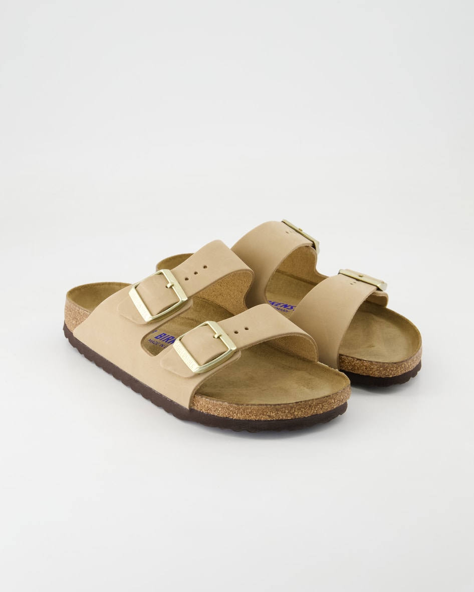 Bild von Birkenstock Schuhe - Arizona Weichbettung Nubukleder (Beige, Gr. 39)