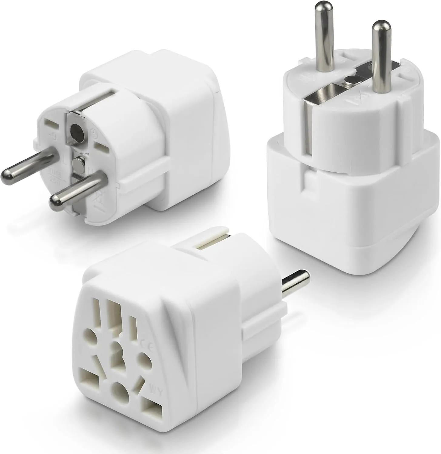Bild von 3er Set Universal Stecker Adapter für EU und internationale Nutzung