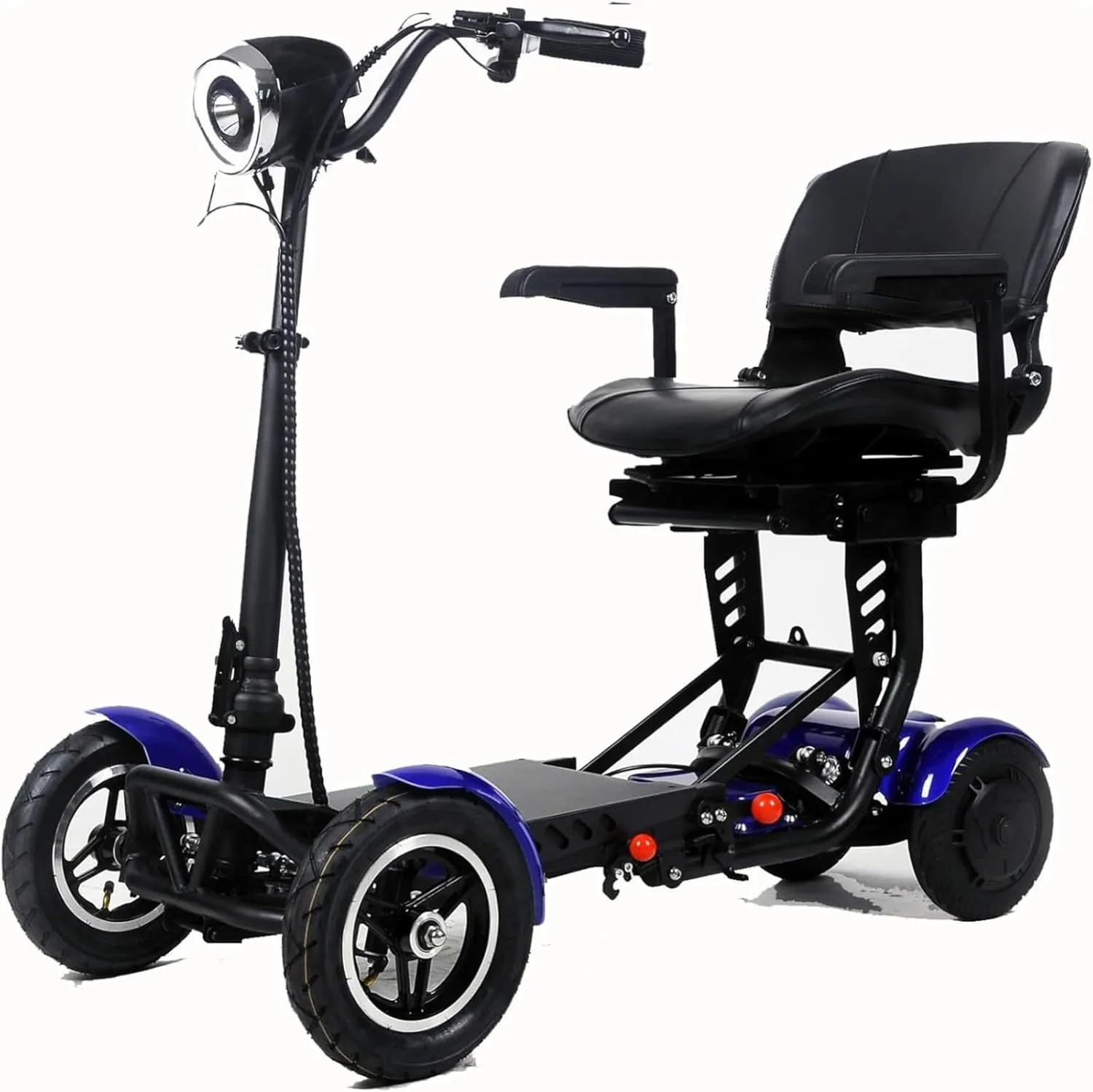 Bild von 4-Rad Mobilitätsroller mit Lithiumbatterie und 150 kg Tragfähigkeit für Erwachsene und Senioren, große Reichweite von über 25 km, 10 Ah Akku, geeignet für Behinderte, Farbe Blau