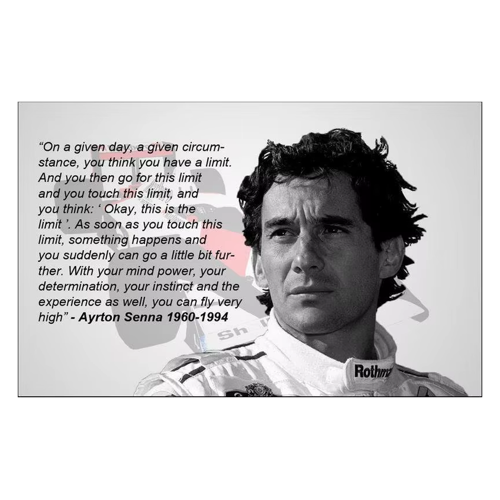 Bild von Ayrton Senna WM Sport Stern Wand Aufkleber – Seide Poster Kunst Licht Leinwand Home Dekoration