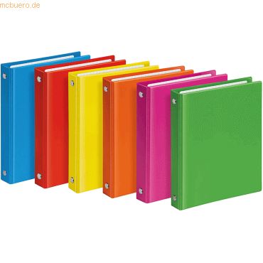 Bild von 6 x Veloflex Taschenringbuch Velocolor 4-Rund-Ring-Mechanik A6 138x168