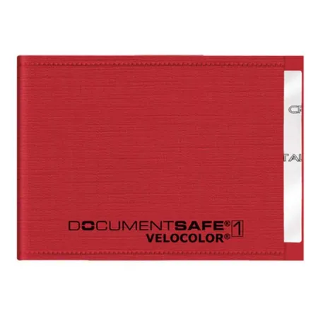Bild von VELOFLEX 3271321 - Document Safe Kartenhülle, Kreditkartenhülle, RFID/NFC-Schutz, RFID-Blocker, 90 x 63 mm, rot, 1 Stück
