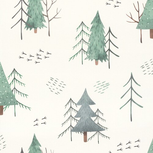 Bild von Rasch Vliestapete Rasch Vliestapete Kids World Baum Tanne Wald 300734