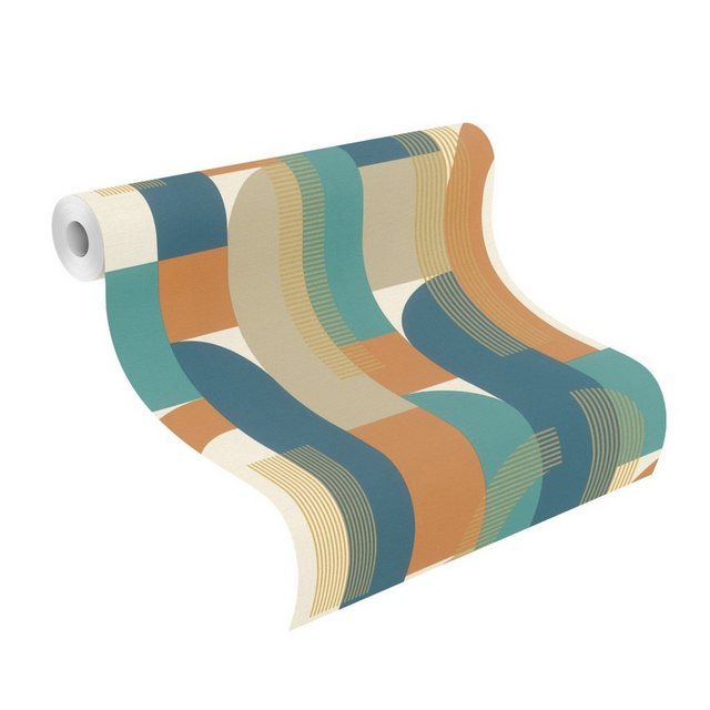Bild von Rasch Tapeten Vliestapete (Grafisch) Blau 10,05 m x 0,53 m Selection Vinyl/Vlies 480016