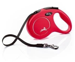 Bild von flexi Flexileine FLEXI Rollleine New CLASSIC Seil - 5m, bis 12kg Farbe: Rot