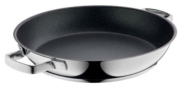 Bild von WMF Bratpfanne PERMADUR ADVANCE, Schwarz, poliert, Ø 32 cm, Cromargan® Edelstahl Rostfrei 18/10, Antihaftbeschichtung, Allherdboden, backofenfest