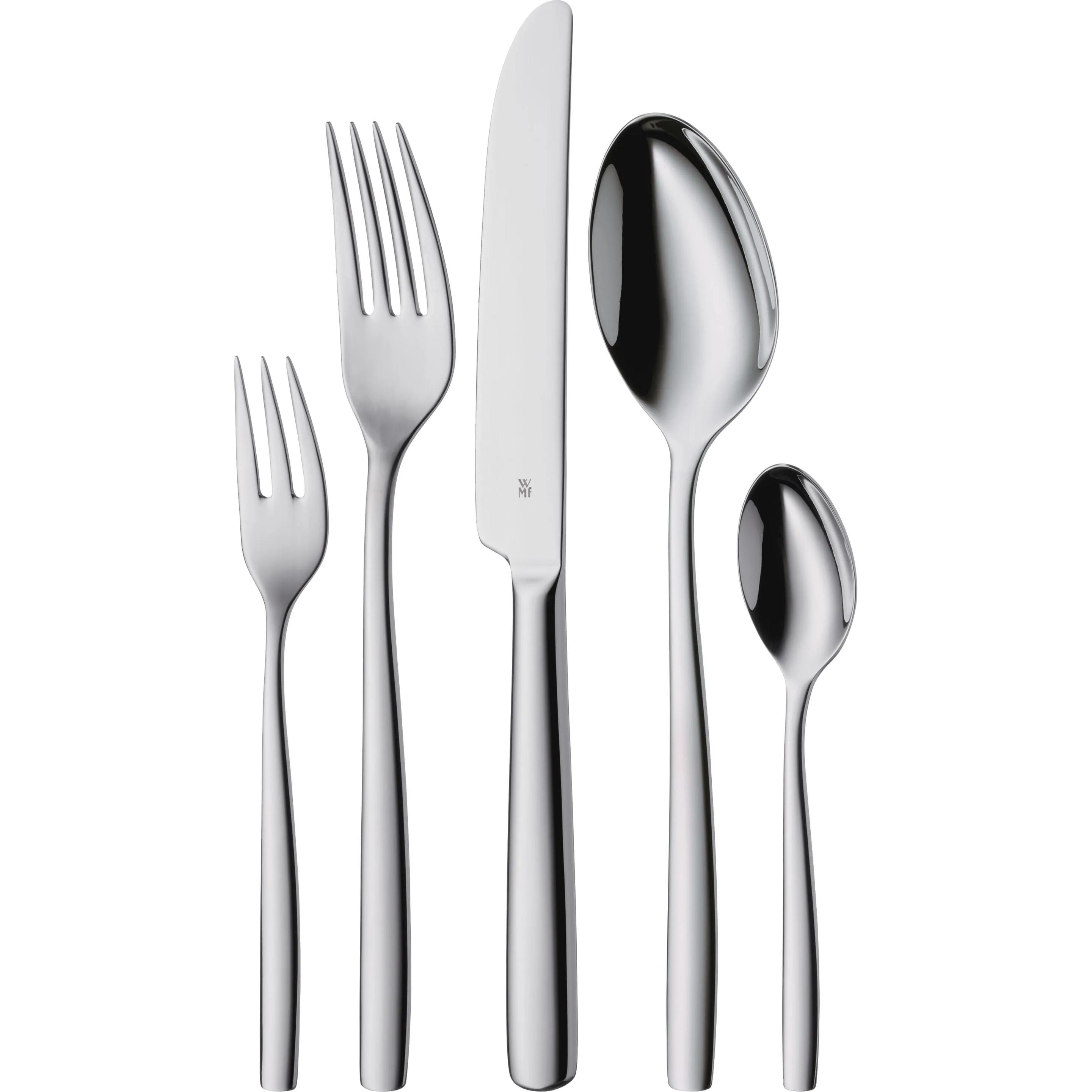 Bild von WMF Besteck Besteckset 6 Personen Palma 30tlg Monobloc-Messer Edelstahl poliert, Besteck, Silber