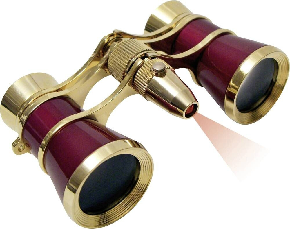 Bild von Braun Phototechnik LED Opera Theaterglas 3 x 25mm Gold, Burgund