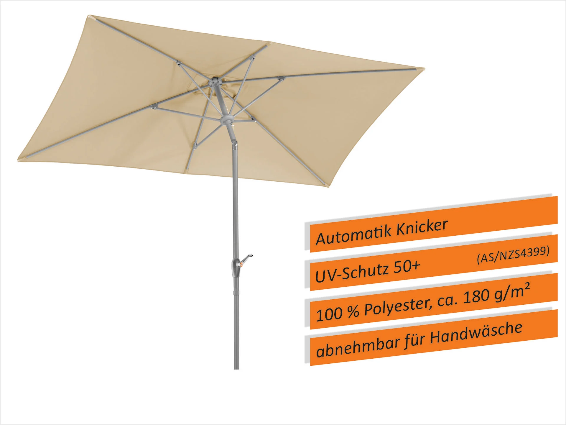 Bild von Schneider Schirme Marktschirm Porto, LxB: 300x200 cm, Stahl/Polyester