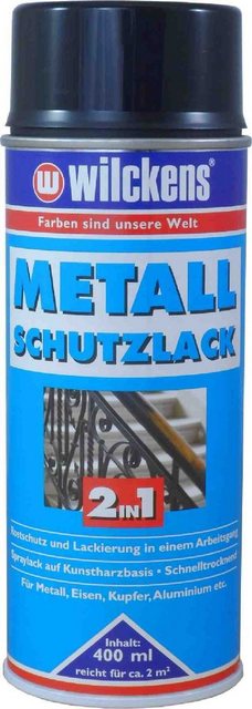 Bild von Wilckens Farben Sprühfarbe, Metall-Schutzlack Spray 2in1 400ml schwarz