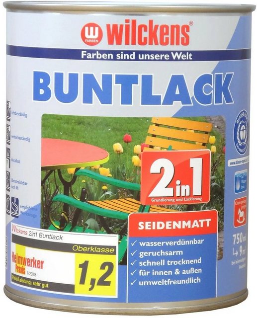 Bild von Wilckens Farben Gmbh 2in1 Buntlack anthrazitgrau seidenmatt 750 ml