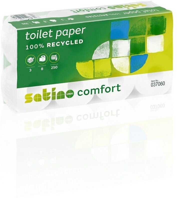 Bild von Satino comfort Toilettenpapier Satino by wepa Toilettenpapier comfort 3-lagig - 8 Rollen á 250 Blatt