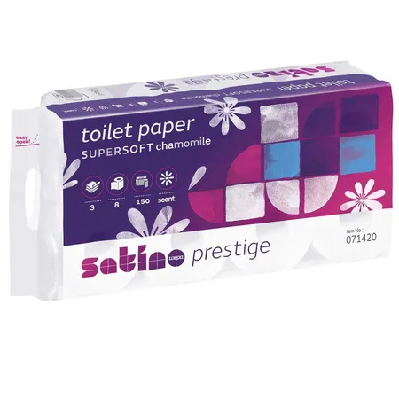 Bild von Satino prestige Toilettenpapier Satino by wepa Toilettenpapier prestige Kamille 3-lagig - 8 Rollen á 1