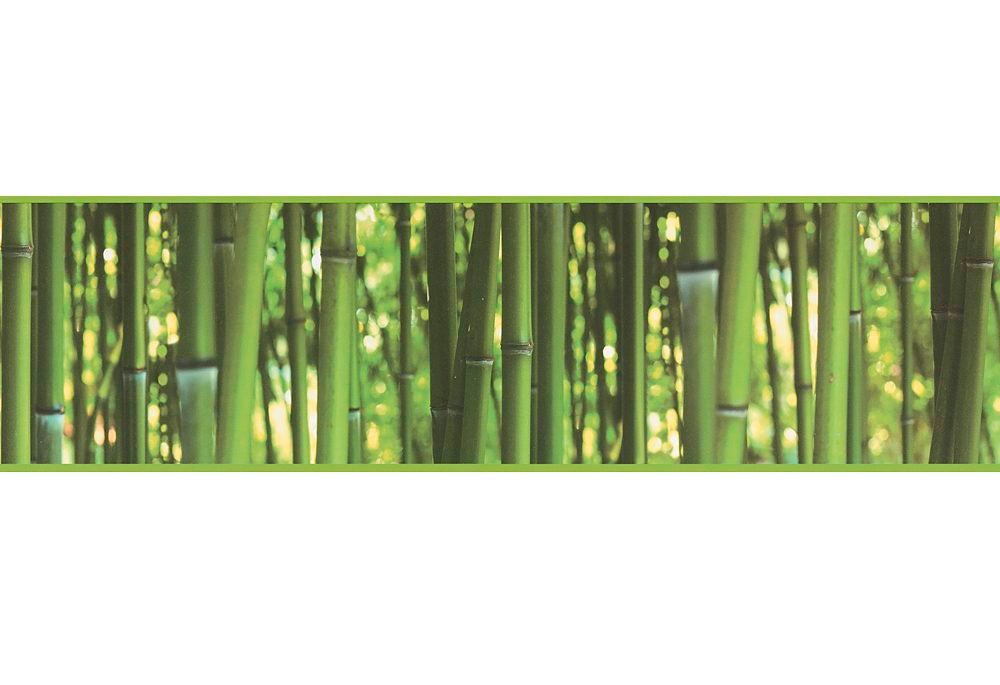 Bild von living walls Bordüre "Stick Ups", Wald-natürlich-floral, Bordüre selbstklebend Tapete matt Bambus glatt Borte modern Design