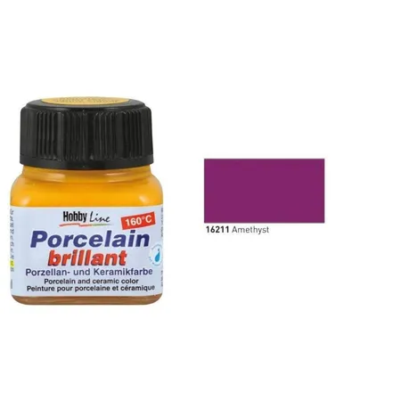 Bild von KREUL 16211 - Glass & Porcelain Clear violett, im 20 ml Glas, transparente Glas- und Porzellanmalfarbe auf Wasserbasis, schnelltrocknend, glasklar