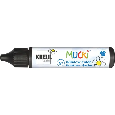 Bild von KREUL Window Color Konturenfarbe Pen , MUCKI, , schwarz, 29 ml