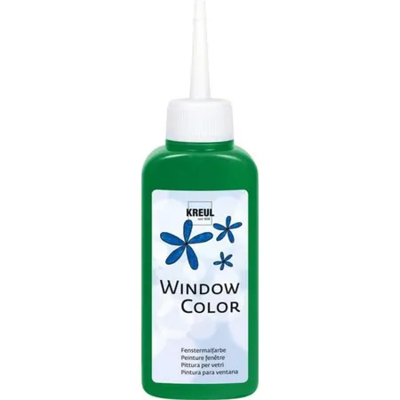 Bild von KREUL 42720 - Window Color hellgrün 80 ml, Fenstermalfarbe auf Wasserbasis, mit strukturierter Oberfläche, für Glas, Spiegel, Fliesen und andere glatte Flächen
