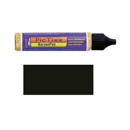 Bild von KREUL 49712 - Candle Pen, schwarz, 29 ml, Kerzenstift mit feiner Malspitze, Farbe mit Bienenwachs zum Verzieren & Bemalen von Kerzen