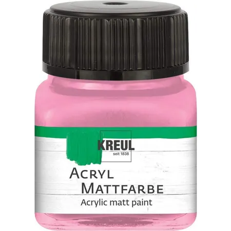 Bild von KREUL 75213 - Acryl Mattfarbe, himbeere im 20 ml Glas, cremig deckende, schnelltrocknende Farbe auf Wasserbasis, für viele verschiedene Untergründe geeignet