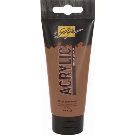 Bild von KREUL 84123 - Solo Goya Acrylic, 100 ml Tube in umbra, cremige vielseitig einsetzbare Acrylfarbe in Studienqualität, auf Wasserbasis, schnell und matt trocknend, gut deckend, wasserfest