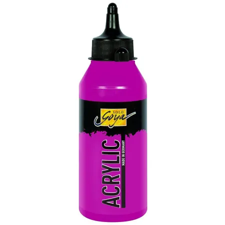 Bild von KREUL 84209 - Solo Goya Acrylic magenta, 250 ml Flasche, cremige vielseitig einsetzbare Acrylfarbe in Studienqualität, auf Wasserbasis, schnell und matt trocknend, gut deckend, wasserfest