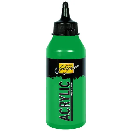 Bild von KREUL 84219 - Solo Goya Acrylic dunkelgrün, 250 ml Flasche, cremige vielseitig einsetzbare Acrylfarbe in Studienqualität, auf Wasserbasis, schnell und matt trocknend, gut deckend, wasserfest