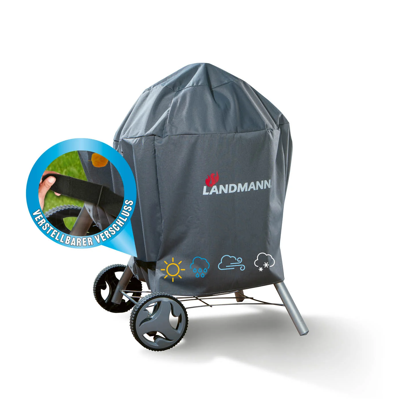 Bild von Wetterschutzhaube Premium - 90x70x70 cm - grau